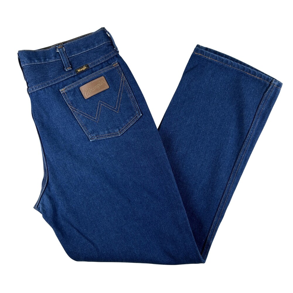 Vintage Wrangler Jeans Mens 36x31 Dark Wash Straight Denim USA 945DEN 80s 70s